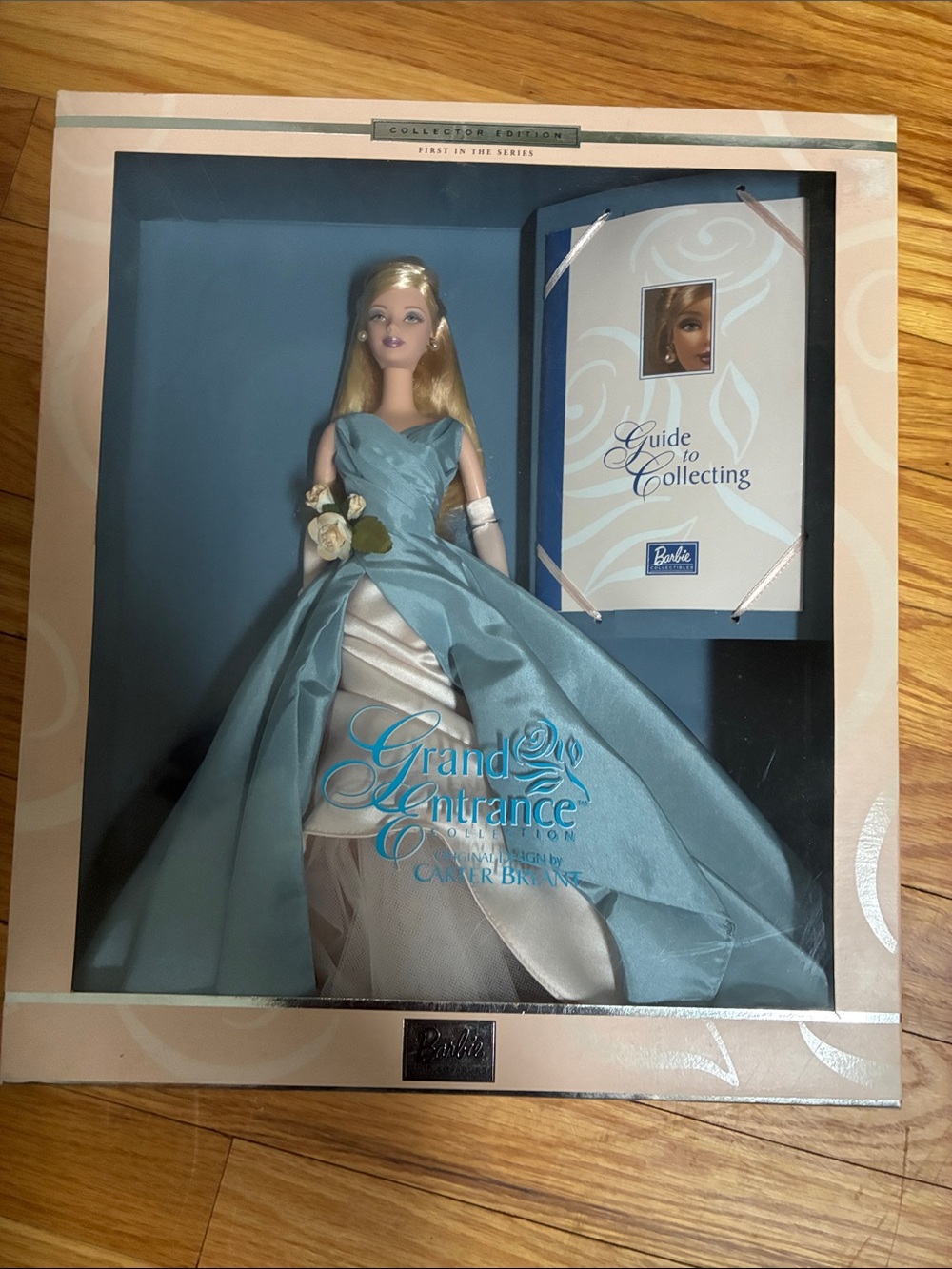 2000 Mattel Barbie Grand Entrance Doll in Light Blue and Cream Gown